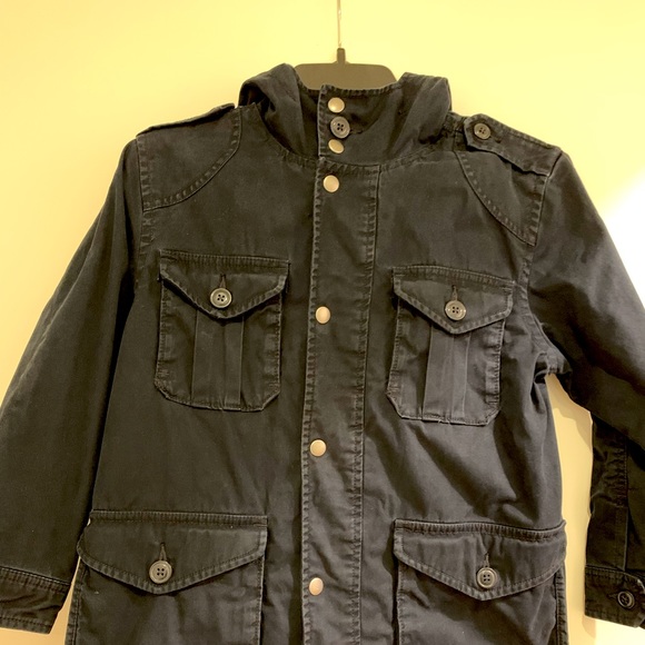 Gap cotton canvas hooded kids jacket - Picture 1 of 6